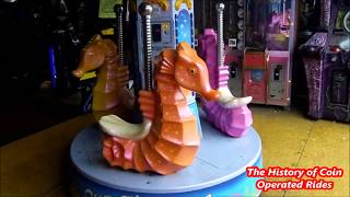 2000s Coin Operated Roundabout Kiddie Ride - Ocean Carousel