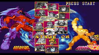 Marvel vs Capcom: Clash of Super Heroes - Onslaught Playthrough (PS1)