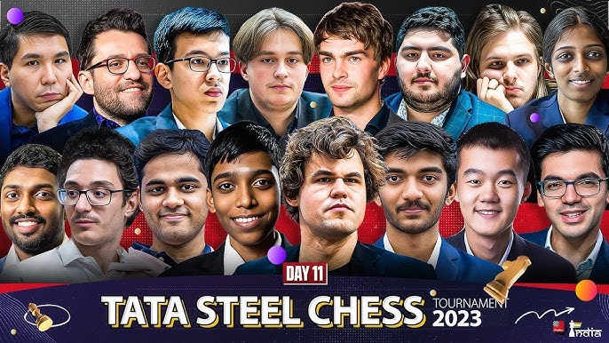 Masters Tata Steel Chess play soccer at Telstar