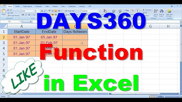 DAYS360 function of Excel