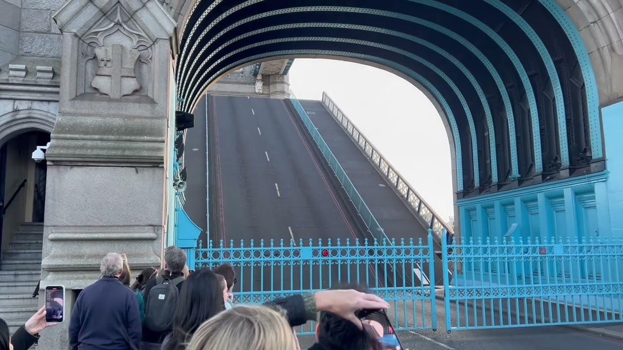 Tower Bridge being raised - London - September 28 2024