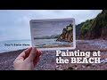 Relaxing watercolor at the beach with sunnykabocha