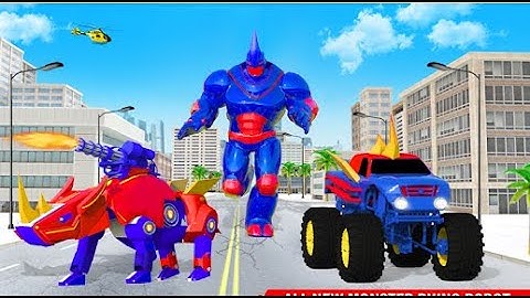 Rhino Robot Monster Truck Part-1 | Rescue City Transform Robot Android GamePlay | By Game Crazy
