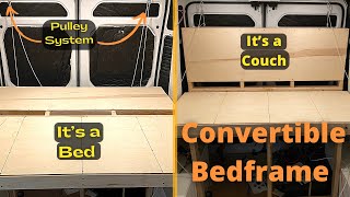 CONVERTIBLE Bed Frame - Promaster 3500 Van Conversion (Part 10) by Cultivating Fire Travel 3,382 views 1 year ago 8 minutes, 29 seconds