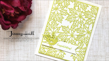 Creating a pattern with die cuts using Stampin Up products with Jenny Hall