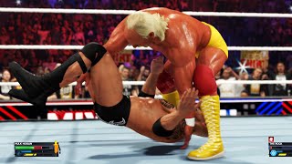 WWE 2K24 - Hulk Hogan vs The Rock - Gameplay (PS5 UHD) [4K60FPS]