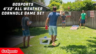 GoSports 4'x2' All Weather Cornhole Game Set