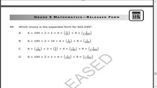 5th Grade NC Math EOG Review: Question 40