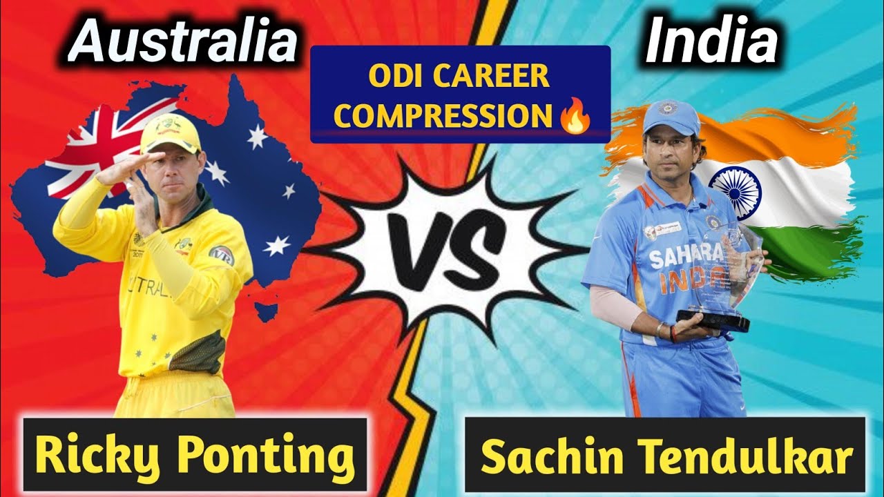 💥 Sachin Tendulkar 🆚 Ricky Ponting | ODI Career Full Compression | IND vs AUS 