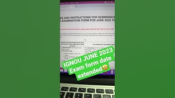 IGNOU June 2023✌🏻Exam Form date extended💫 For more details check my YT channel #ignou #sociology
