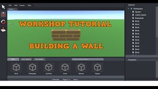 Brickplanet Workshop Tutorial Brick Wall
