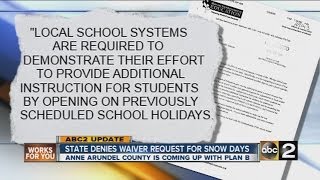State Waiver For Snow Days Denied