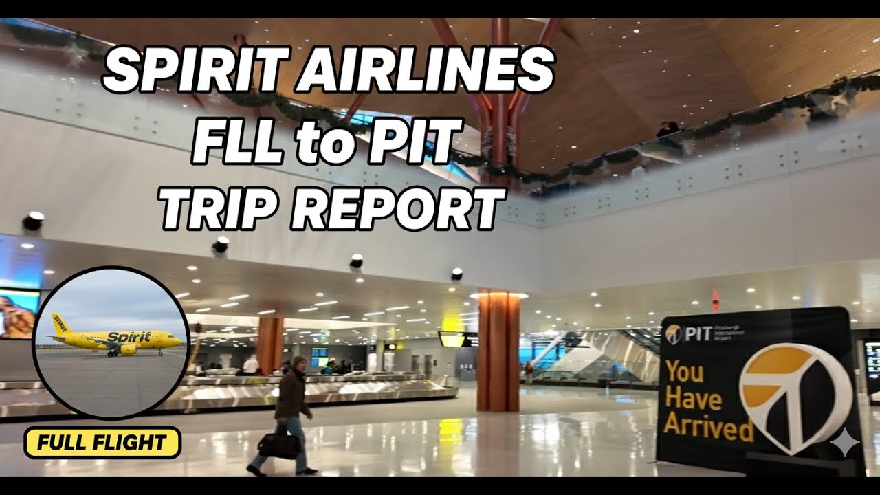 TRIP REPORT | Spirit Airlines A320 | Fort Lauderdale (FLL) to Pittsburgh (PIT) | Full Tour 4K