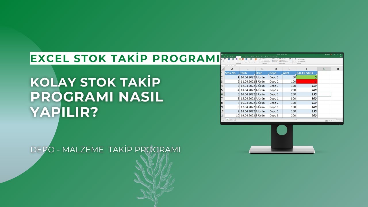 Excel Stok Takip Programı Yapmak V1. - Stok Tutmak Artık Çok Kolay
