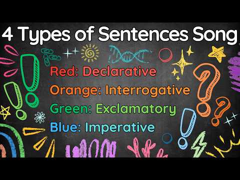 4 Types of Sentences Song | Declarative Interrogative Exclamatory Imperative