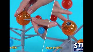 Early education stem 360 degree rotating planets projection toys for kids painting