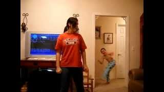 Smack That the young brother laughs at her sister