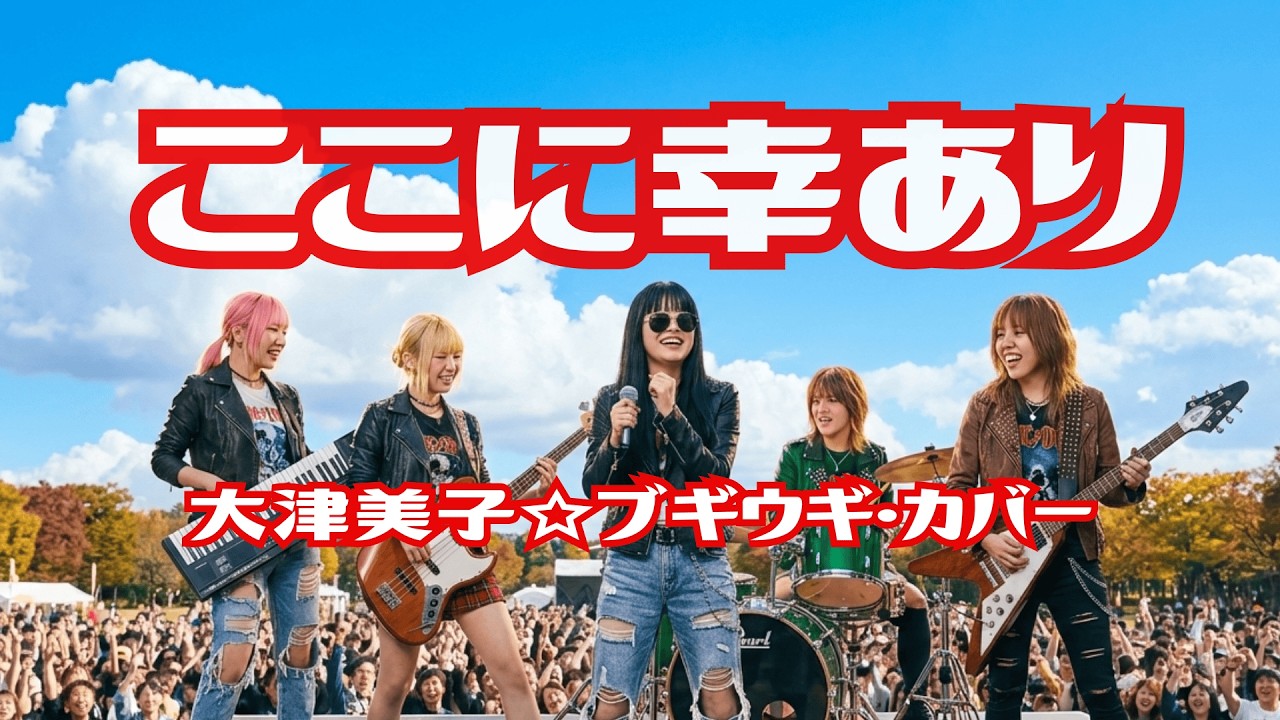 ここに幸あり – 大津美子／AIガールズバンド”Rocka Boogie Sister's”(Cover）昭和の名曲を別アレンジでカバー／Japan's Good Old Songs