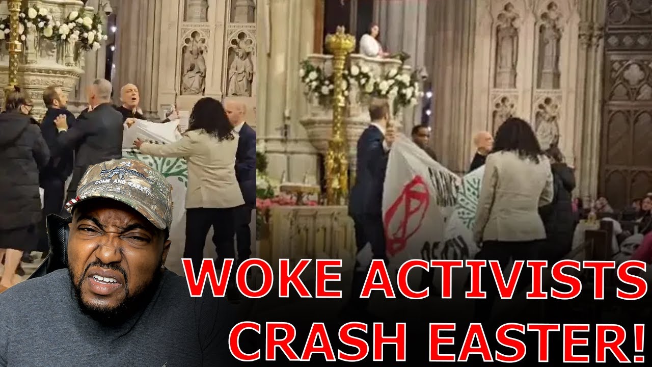 Woke Protestors ARRESTED AND CHARGED After Invading New York City Cathedral Easter Mass Service!