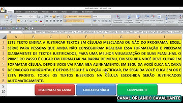 CÓMO JUSTIFICAR TEXTO EN UNA HOJA DE CÁLCULO EXCEL - JUSTIFICAR CELDAS COMBINADAS