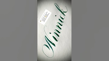 Copperplate calligraphy, tutorial: how I write your name #ninnick