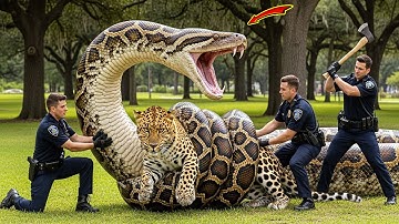 Rescue Heroes Confront Colossal Python to Free Leopard 🐆