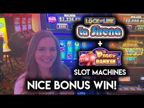 BONUS! Nice Win! Lock-it Link Piggy Banking Slot Machine!