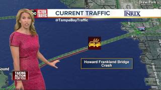 Traffic Alert: Crash on Howard Frankland causing backups