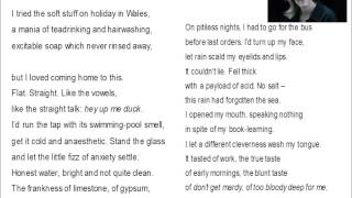 Hard Water introduced and read by Jean Sprackland (AQA Places Anthology) screenshot 4