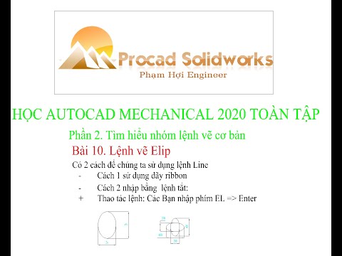 Video Bài 10. Lệnh vẽ hình Elip trong Autocad - youtube