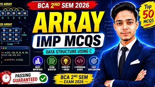 Array TOP 25 MCQs | Data Structure MCQs | Important MCQs Based On Array | Data Structure Using C