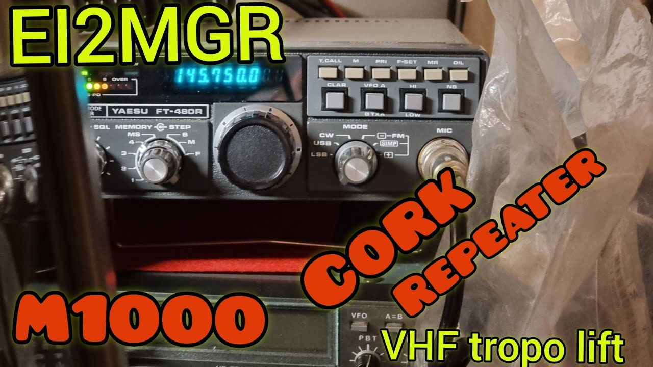 I work M1OOO through EI2MGR Repeater. Tropospheric lift on 2 Meters.