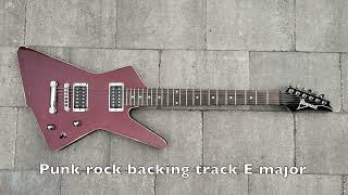 Punk rock backing track E major