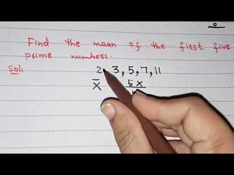 Find the mean of the first five prime numbers