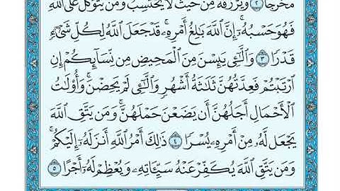 تلاوة سورة الطلاق من الاية 2 4