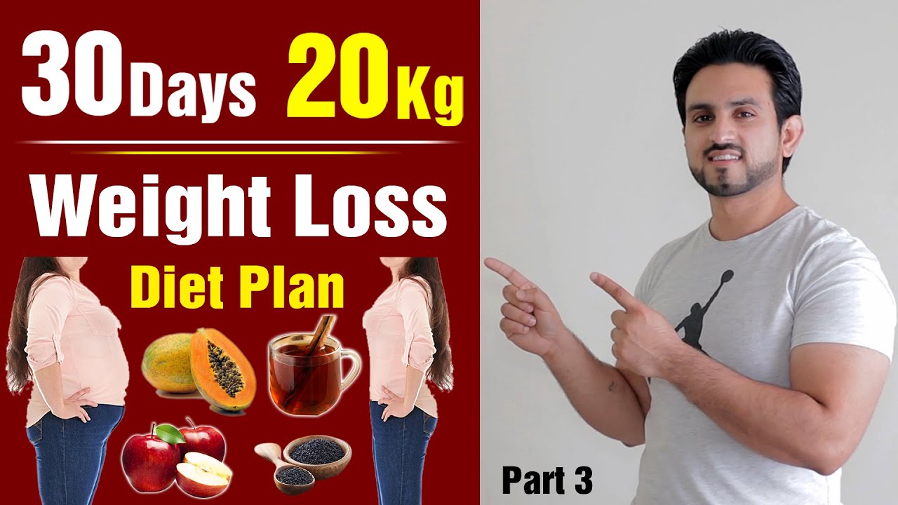 30 Days 20 Kg Weight Loss Low Budget Diet Plan For Urdu/Hindi - Youtube