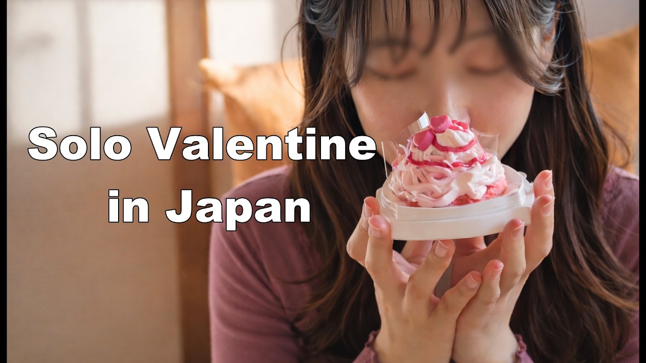 Valentine’s Day Alone in Japan🇯🇵FamilyMart Cake | Failed baking 