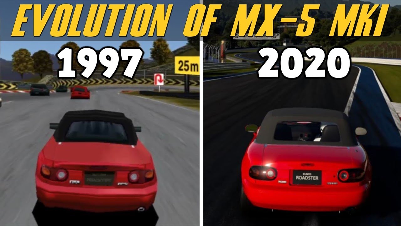Evolution of Mazda MX-5 Miata (mk1) in Gran Turismo | GRAPHICS / SOUND