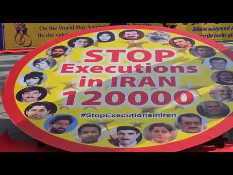 برلین آکسیون ایرانیان آزاده همزمان با روز جهانی علیه مجازات اعدام ۱۹مهر