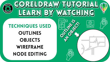 Coreldraw tutorial - Convert Outline to Object Wireframe Node Editing