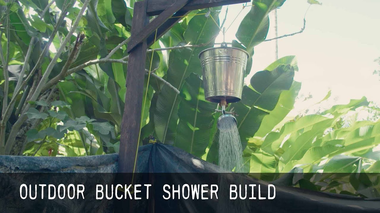 Outdoor Bucket Shower 1/4 