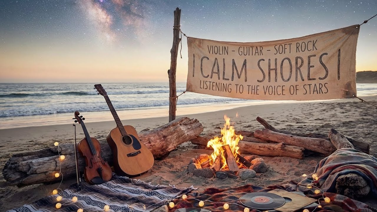 Violin - Guitar - Soft Rock | Calm Shores Listening to the Voice of Stars