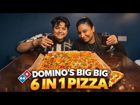 ASMR Eating Domino’s Big Big 6 In 1 Pizza Mukbang