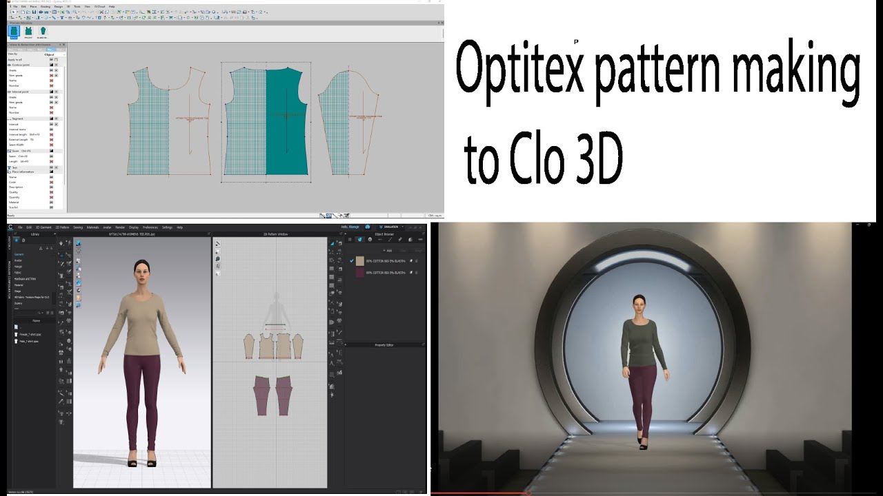 Optitex Pattern Two Optitex Pattern to CLO 3D | Easy Pattern Import & 3D Garment ...