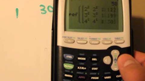 Setting up the RREF Matrix Degree 2 PART 3 creating the equation