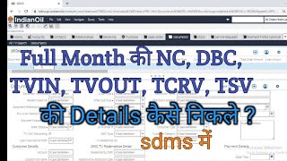 Full Month Report Of Nc, Dbc, Tvin, Tvout, Tcrv In Sdms..