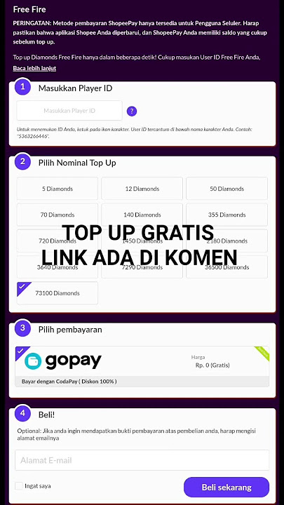 TOP UP GRATIS CODASHOP 2023 LINK ADA DI KOMEN