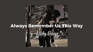 Lady Gaga- Always Remember Us This Way (Sped Up)
