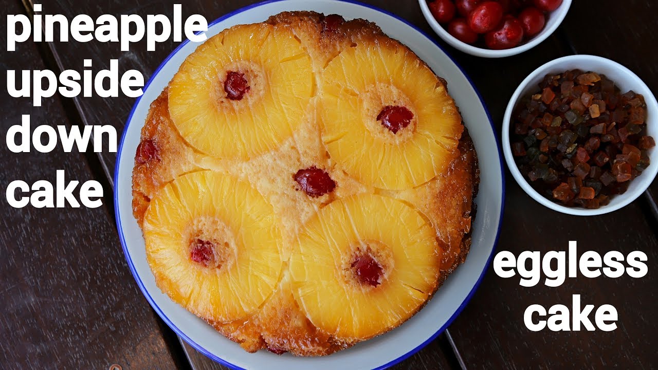 pineapple upside down cake recipe | eggless pineapple cake recipe | upside down pineapple | Hebbar | Hebbars Kitchen