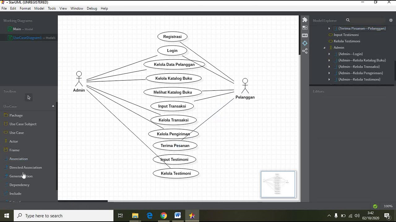 Tutorial Use Case Diagram Sederhana - YouTube